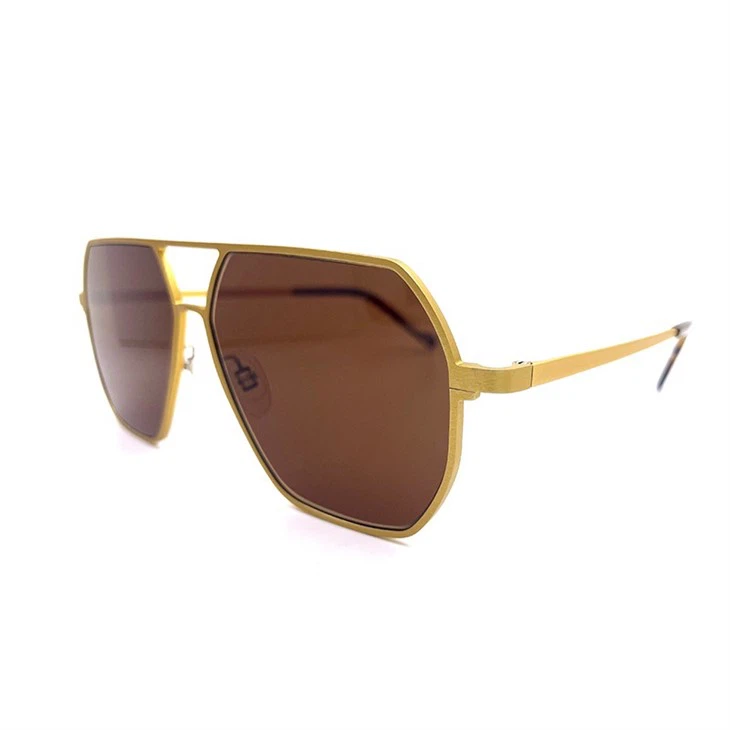 Golden Aluminium Frame Sunglasses