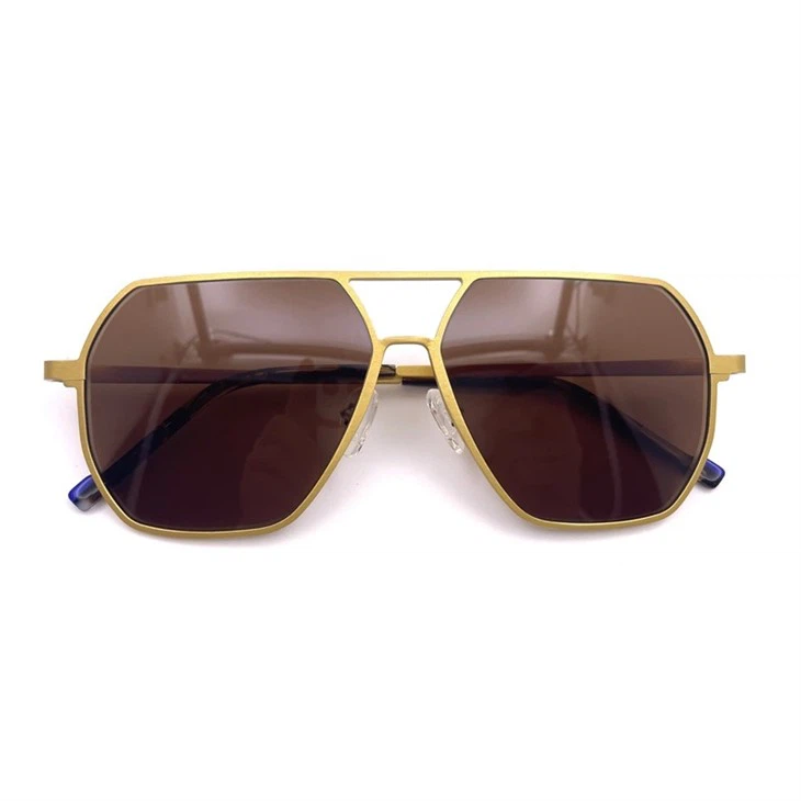 Golden Aluminium Frame Sunglasses